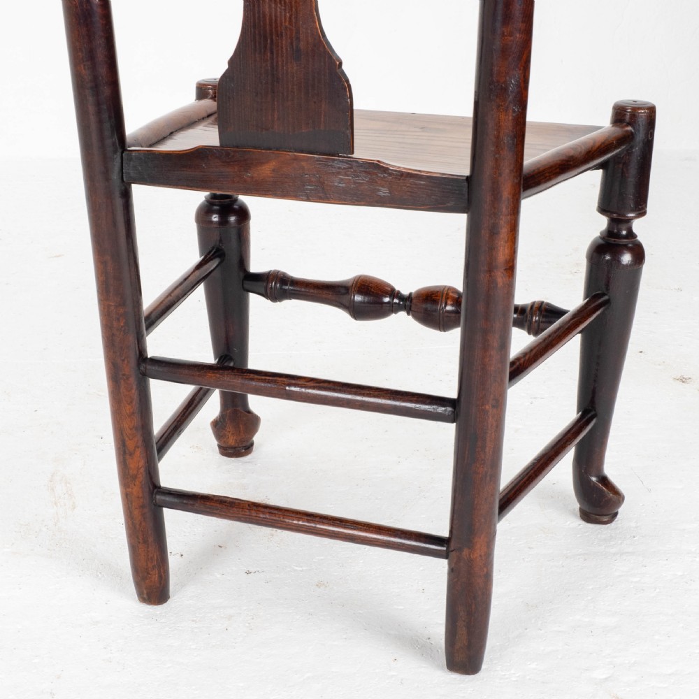 Georgian Elm & Ash Staffordshire / Shropshire Country Side Chair Late C18th View VI