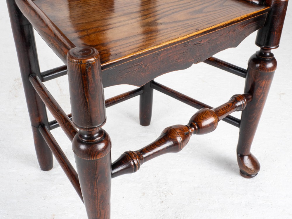 Georgian Elm & Ash Staffordshire / Shropshire Country Side Chair Late C18th View IX
