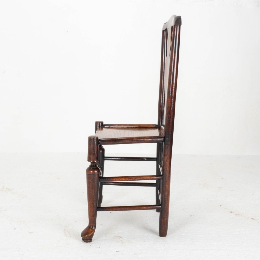 Georgian Elm & Ash Staffordshire / Shropshire Country Side Chair Late C18th View XI