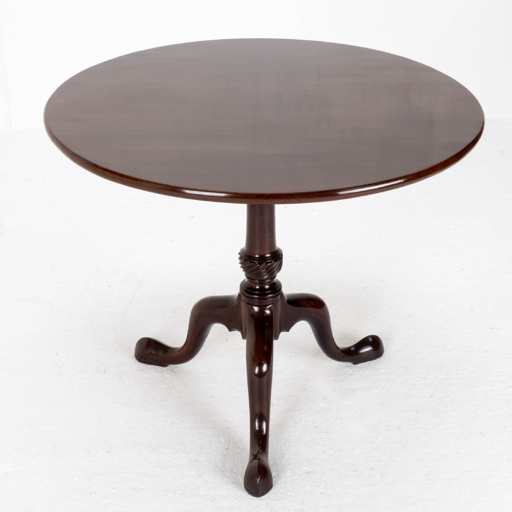 George II Mahogany Birdcage Tilt Top Tripod Supper Table (Georgian) View II