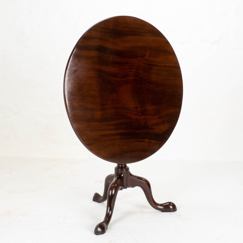 George II Mahogany Birdcage Tilt Top Tripod Supper Table (Georgian) View IV