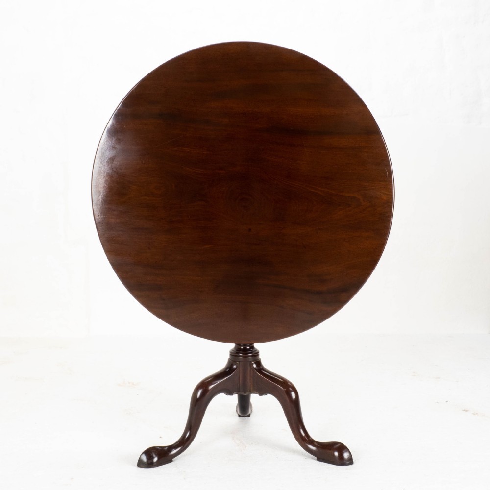 George II Mahogany Birdcage Tilt Top Tripod Supper Table (Georgian) View V