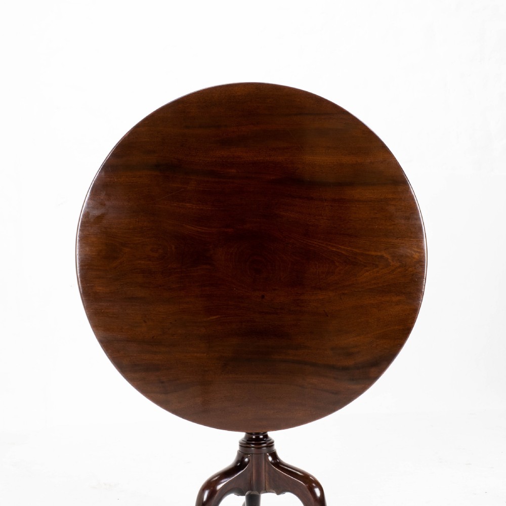 George II Mahogany Birdcage Tilt Top Tripod Supper Table (Georgian) View VI