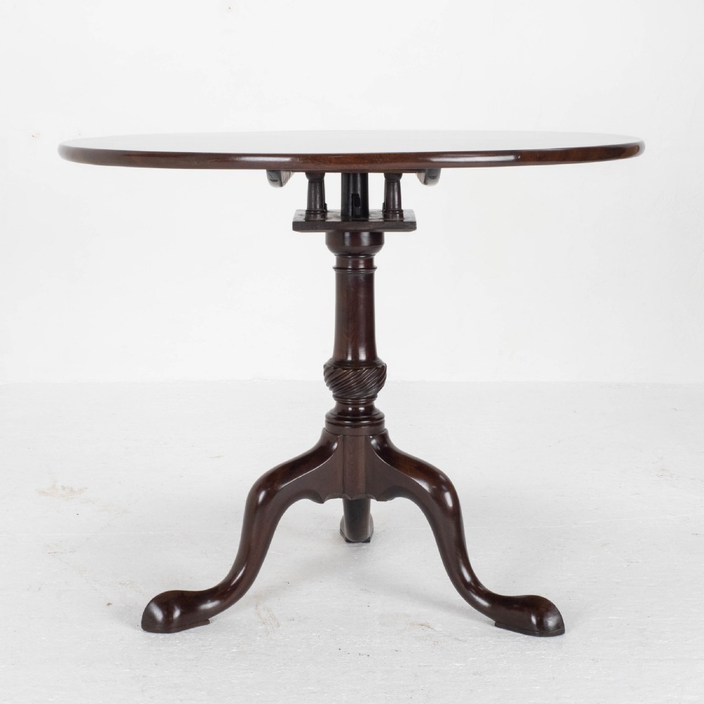 George II Mahogany Birdcage Tilt Top Tripod Supper Table (Georgian) View VII