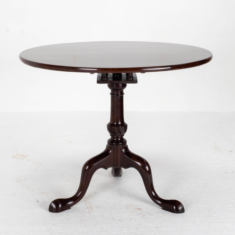 George II Mahogany Birdcage Tilt Top Tripod Supper Table (Georgian) View VIII
