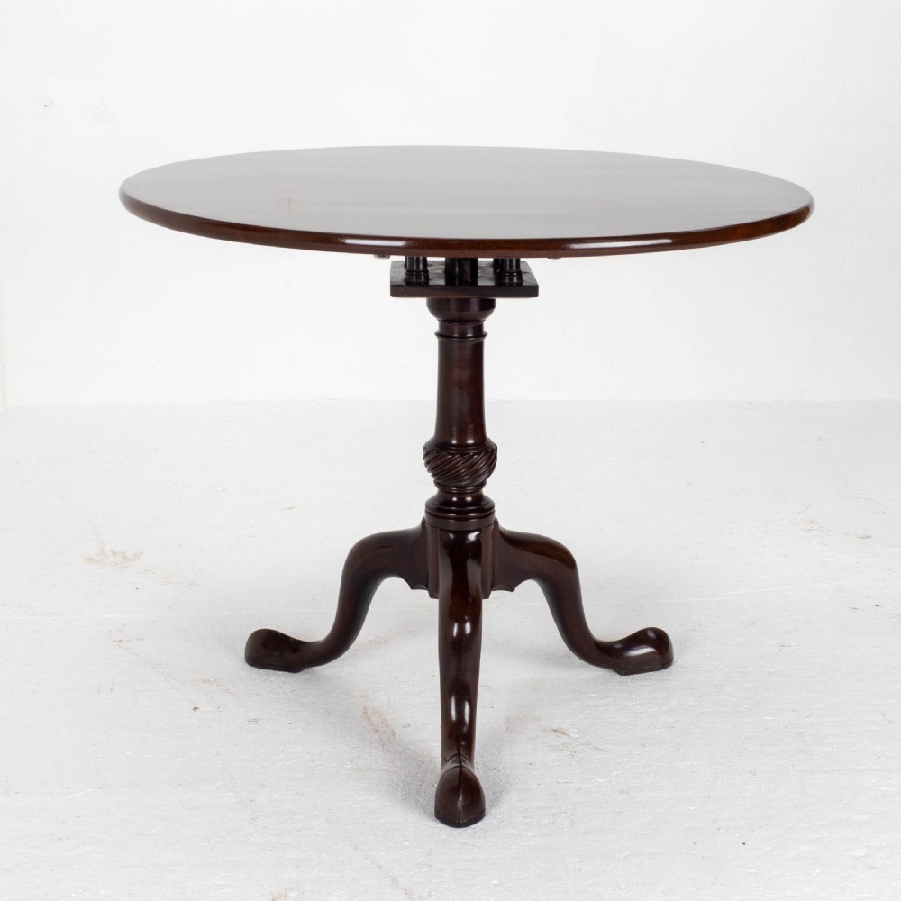 George II Mahogany Birdcage Tilt Top Tripod Supper Table (Georgian) View IX