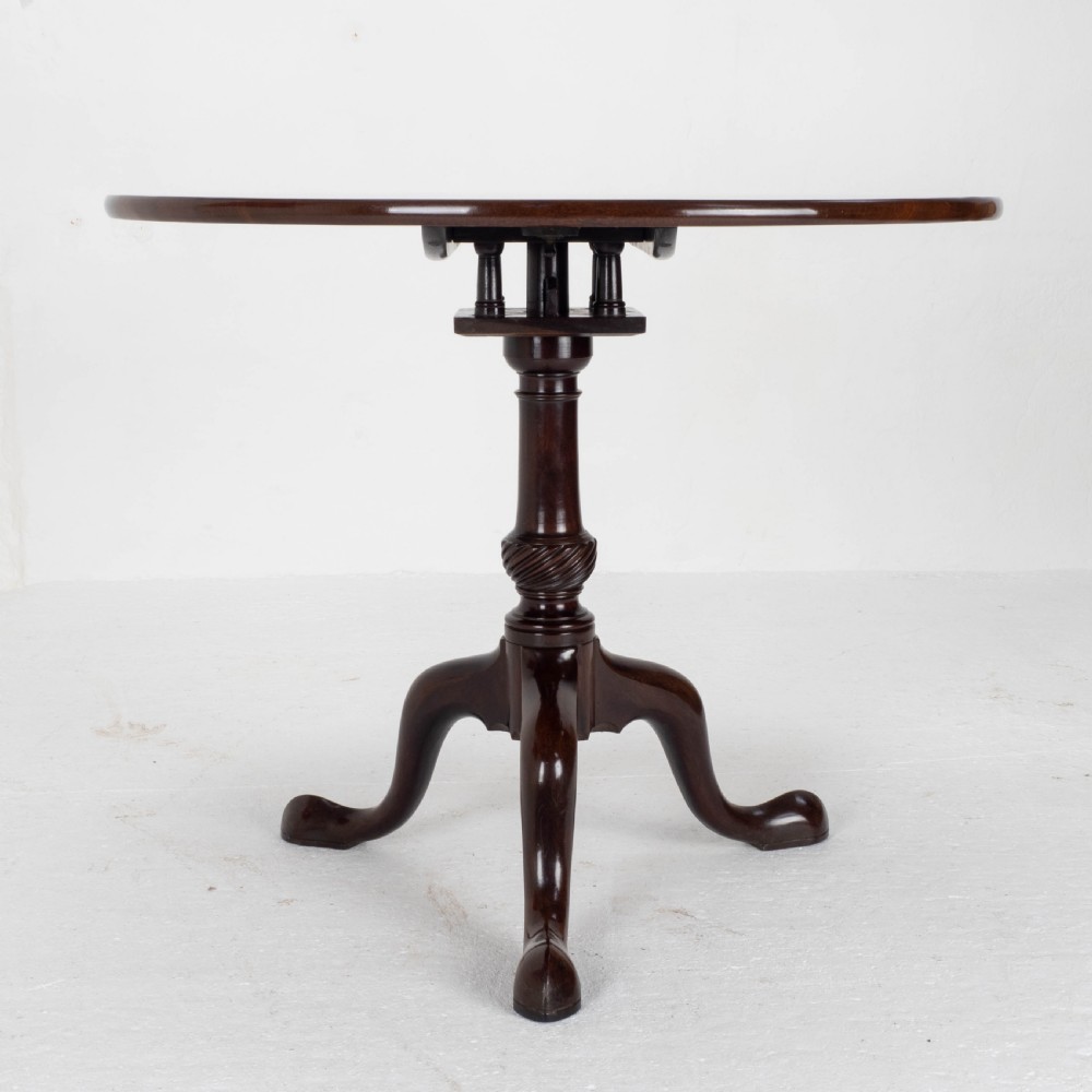 George II Mahogany Birdcage Tilt Top Tripod Supper Table (Georgian) View X