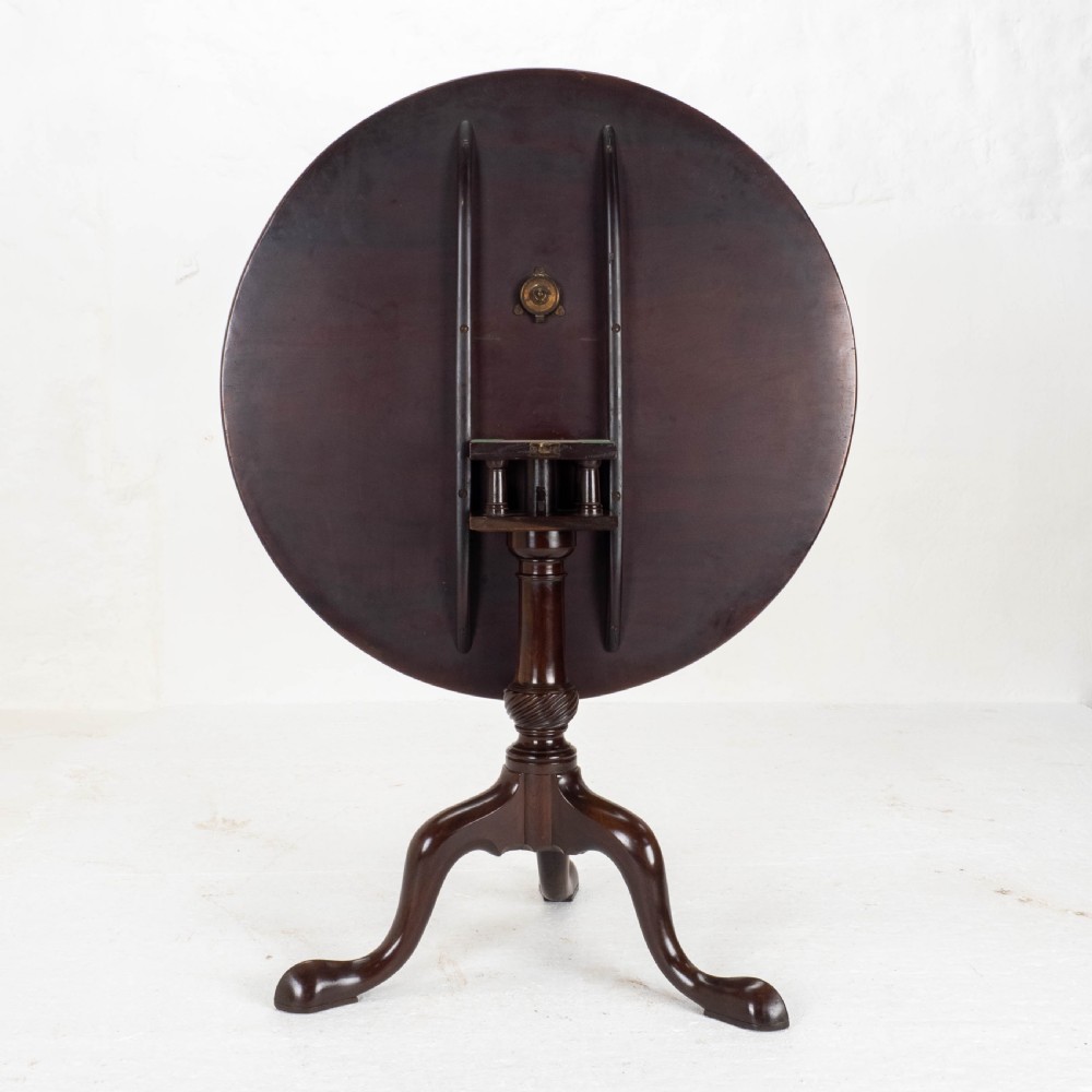 George II Mahogany Birdcage Tilt Top Tripod Supper Table (Georgian) View XIV