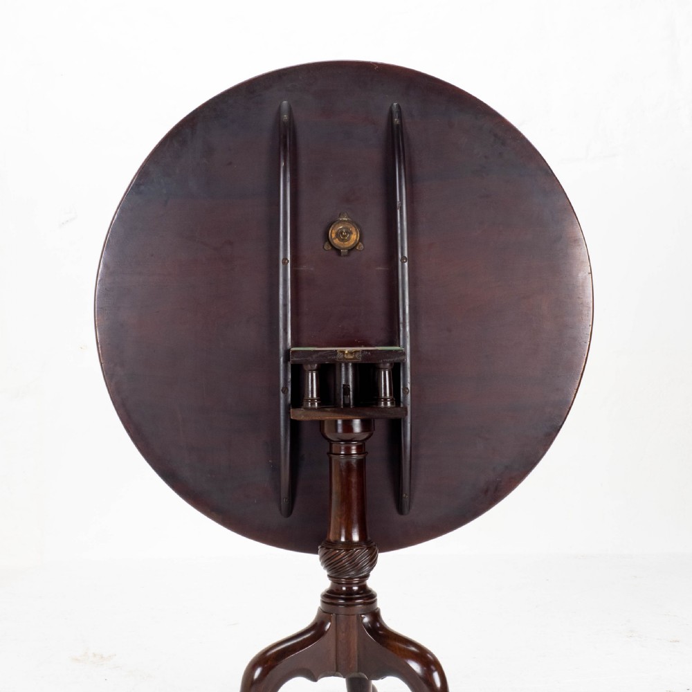 George II Mahogany Birdcage Tilt Top Tripod Supper Table (Georgian) View XV