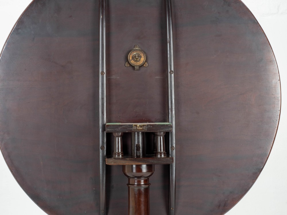George II Mahogany Birdcage Tilt Top Tripod Supper Table (Georgian) View XVI