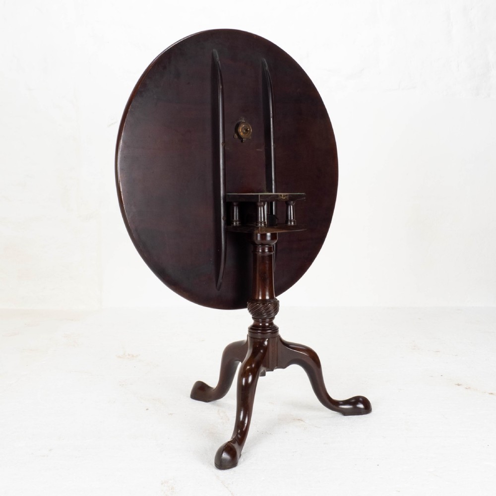 George II Mahogany Birdcage Tilt Top Tripod Supper Table (Georgian) View XVIII