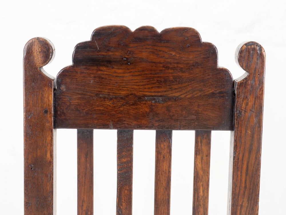 Carolean C17th Pair of Carved High Back Oak Side Chairs (Country Jacobean) View XVII
