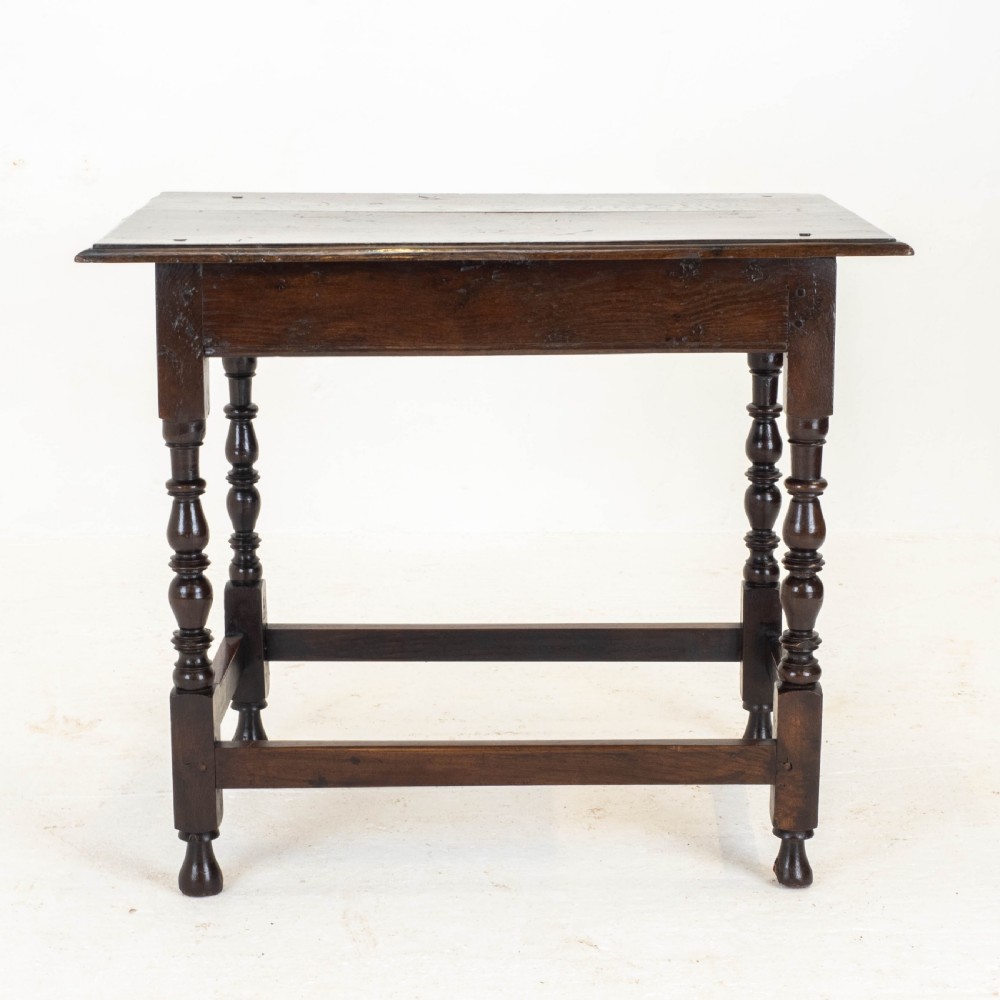 C17th Dark Oak English Country Side Table (Jacobean Carolean) View IV