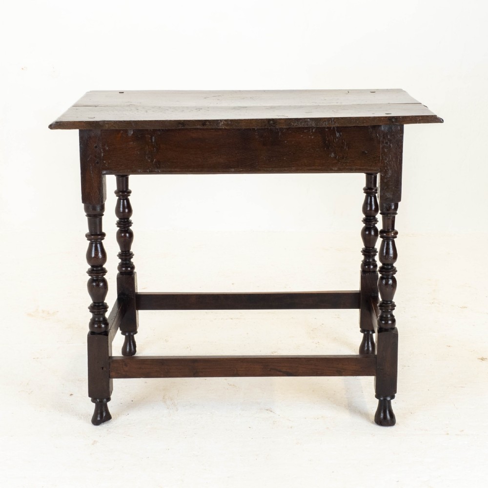 C17th Dark Oak English Country Side Table (Jacobean Carolean) View VII