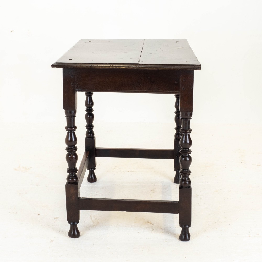 C17th Dark Oak English Country Side Table (Jacobean Carolean) View VIII