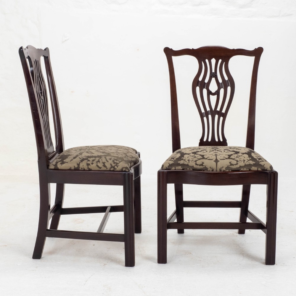 Georgian Chippendale Mahogany Set of 4 Dining Chairs (George III) View III