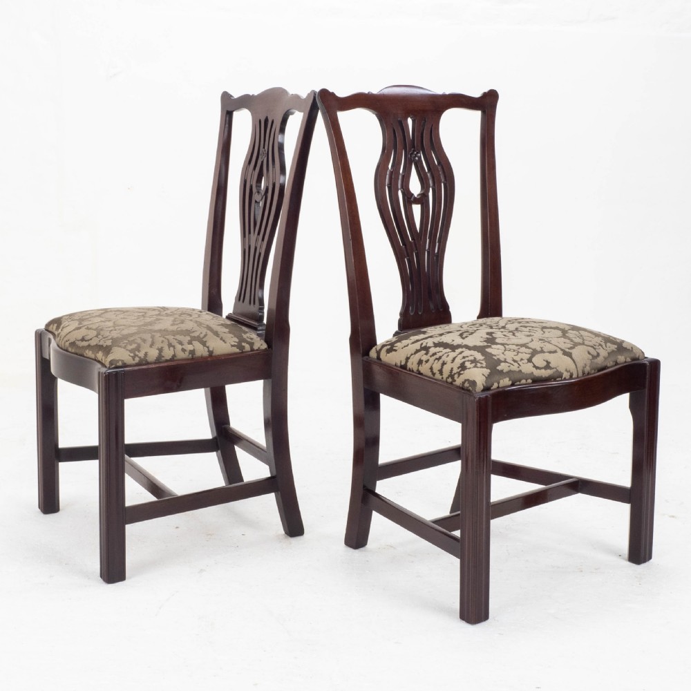 Georgian Chippendale Mahogany Set of 4 Dining Chairs (George III) View IV