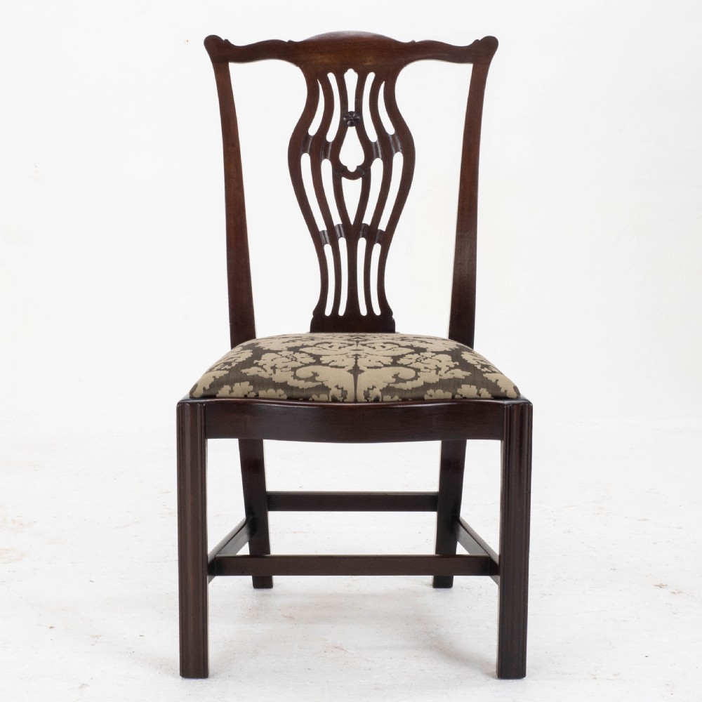 Georgian Chippendale Mahogany Set of 4 Dining Chairs (George III) View VI