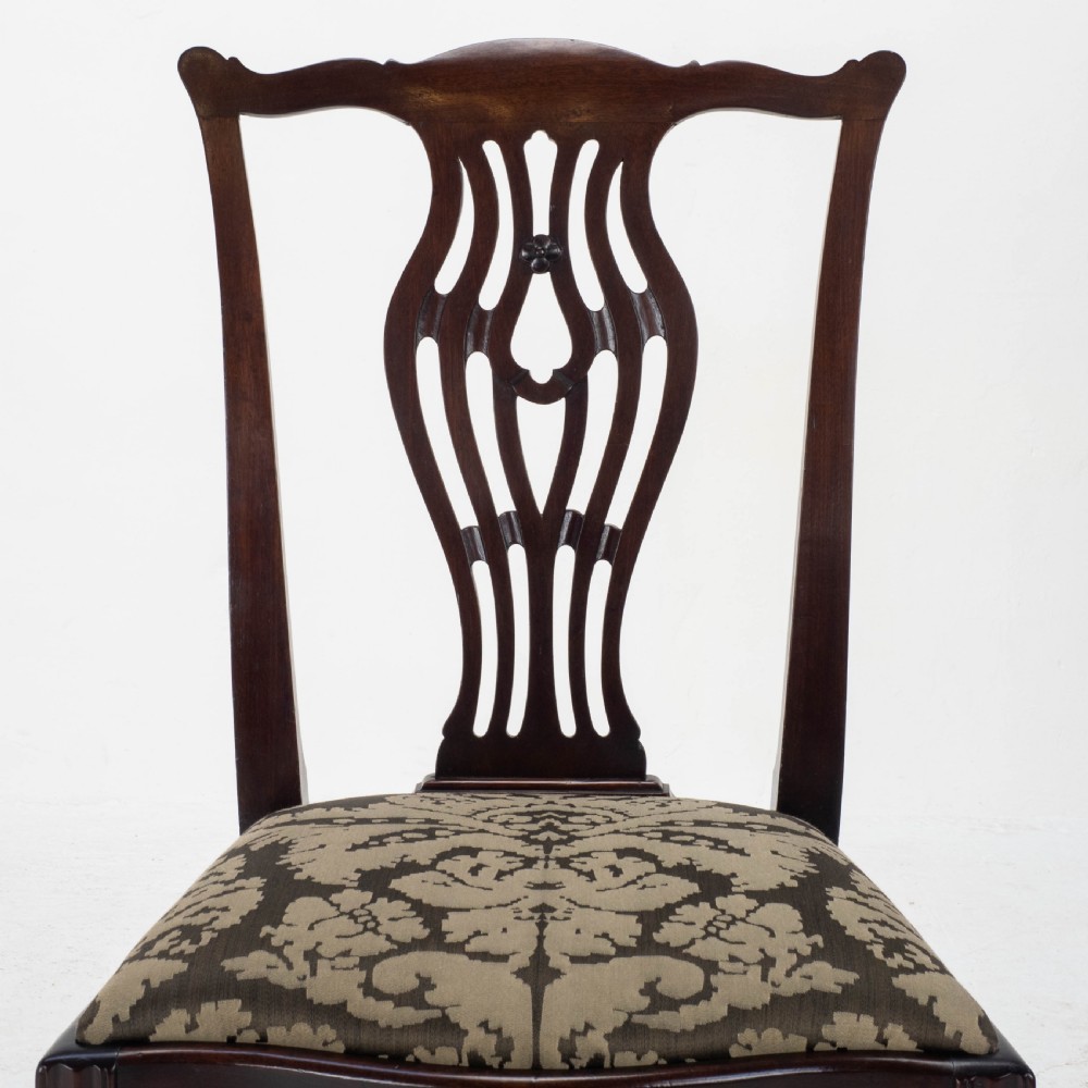 Georgian Chippendale Mahogany Set of 4 Dining Chairs (George III) View VII