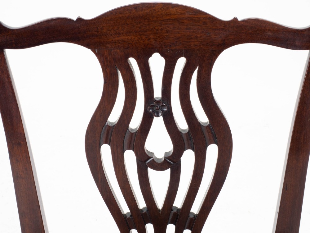 Georgian Chippendale Mahogany Set of 4 Dining Chairs (George III) View X