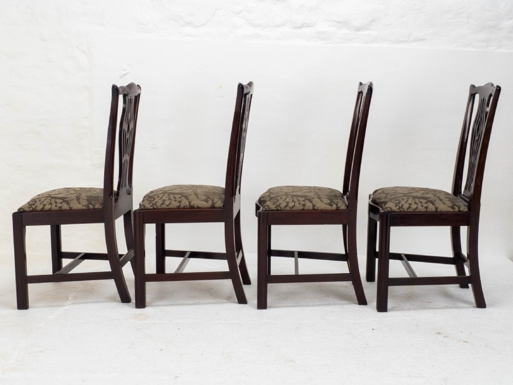 Georgian Chippendale Mahogany Set of 4 Dining Chairs (George III) View XIV