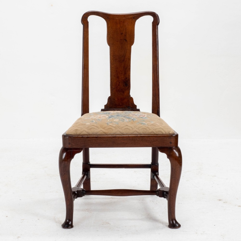 Early C18th Queen Anne Walnut High Back Upholstered Dining / Side Chair View II