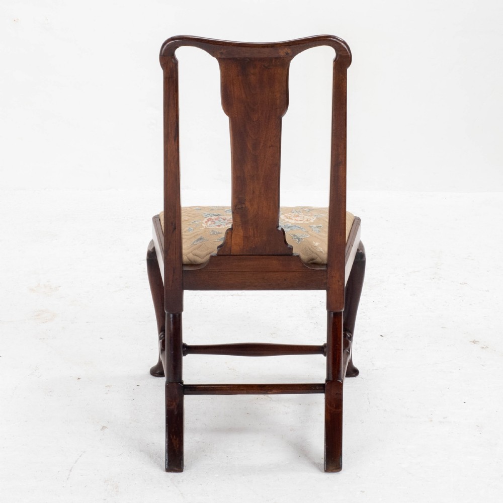 Early C18th Queen Anne Walnut High Back Upholstered Dining / Side Chair View VIII