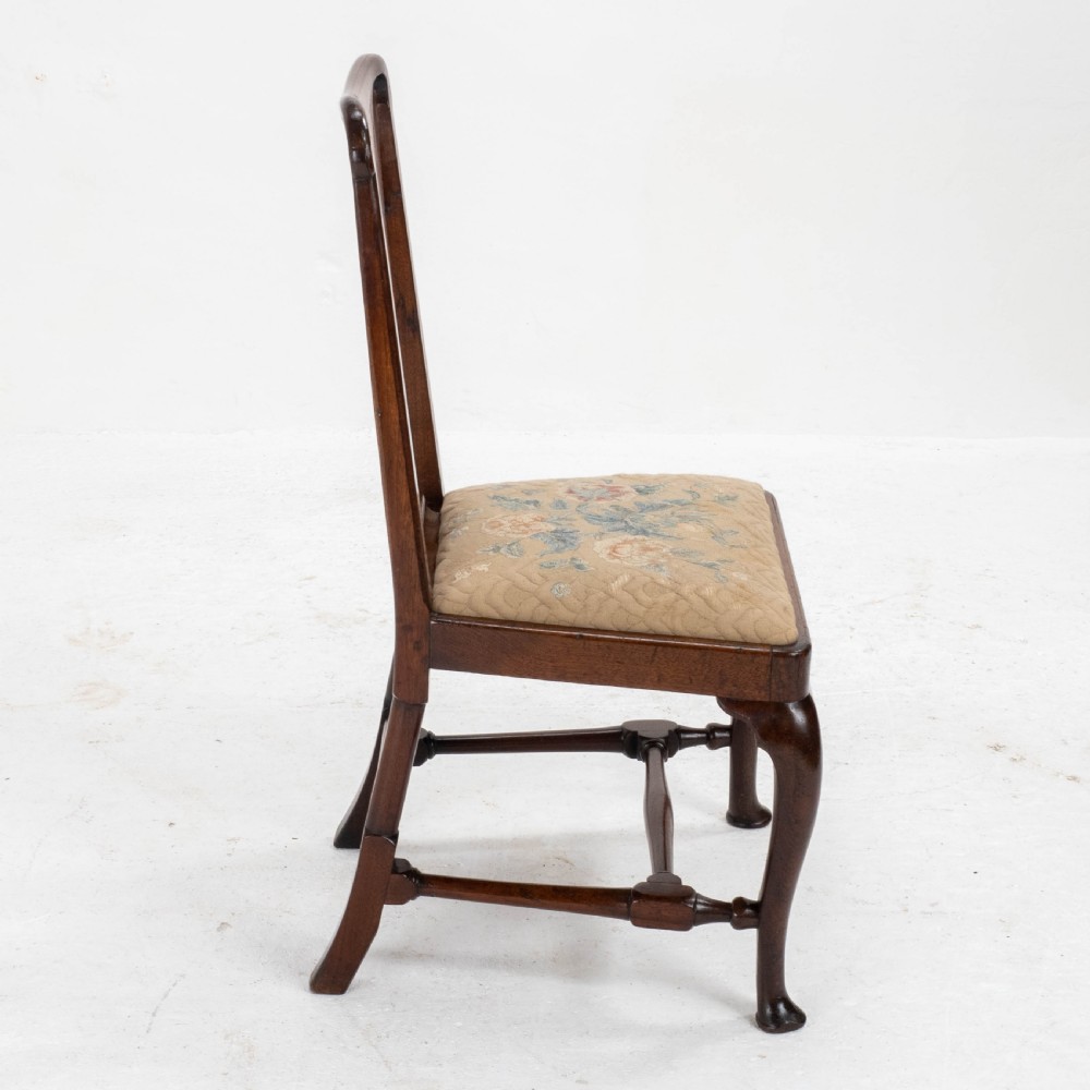 Early C18th Queen Anne Walnut High Back Upholstered Dining / Side Chair View IX
