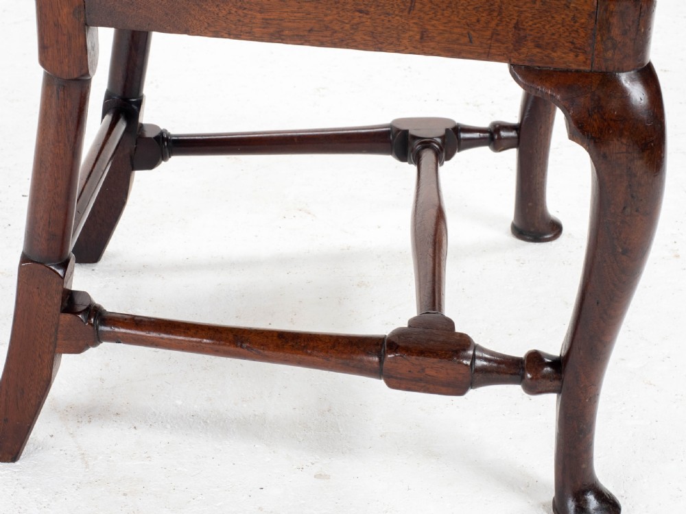 Early C18th Queen Anne Walnut High Back Upholstered Dining / Side Chair View XV