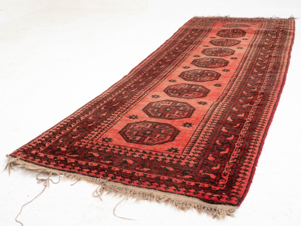 Antique Turkoman Salor Gul Runner 8'10