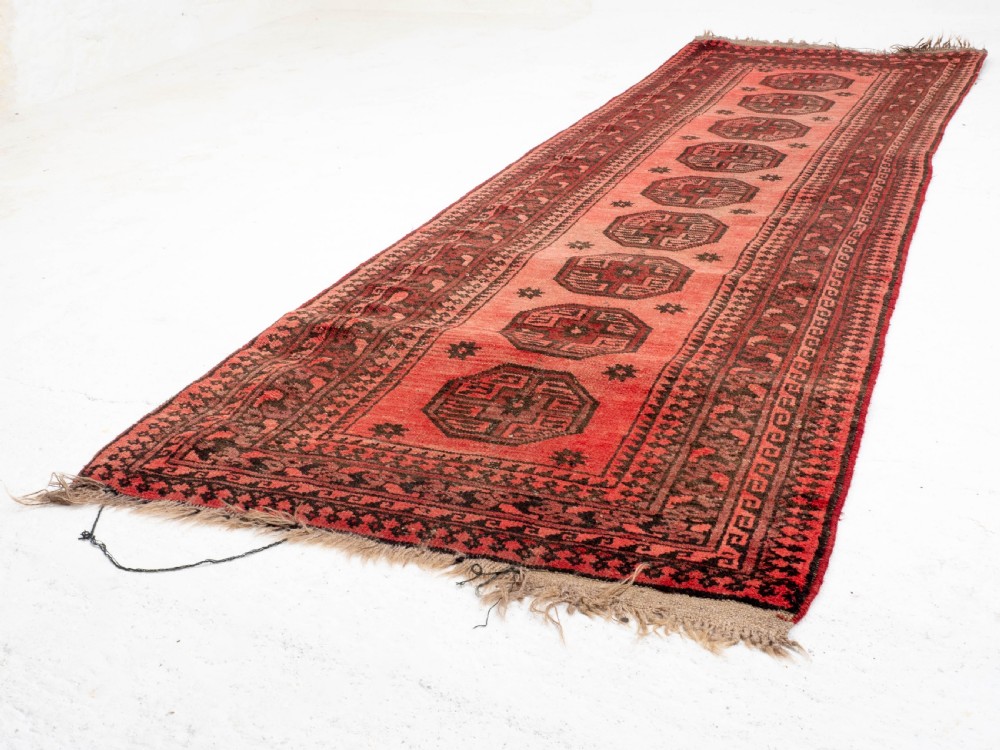 Antique Turkoman Salor Gul Runner 8'10