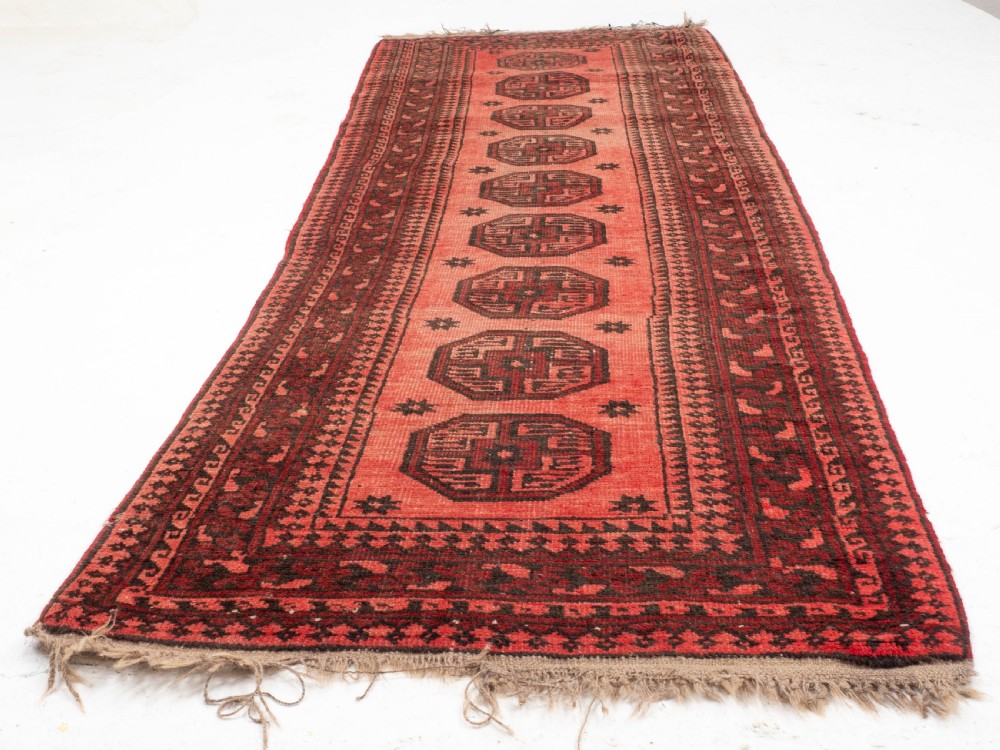 Antique Turkoman Salor Gul Runner 8'10