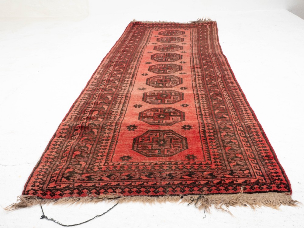 Antique Turkoman Salor Gul Runner 8'10