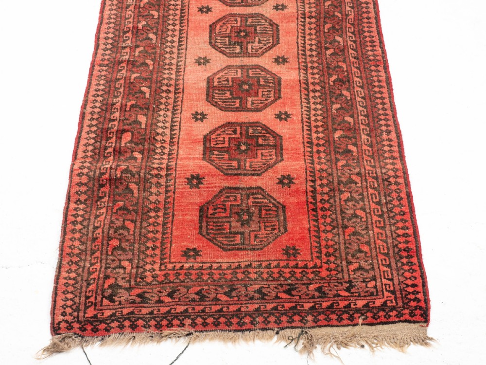 Antique Turkoman Salor Gul Runner 8'10