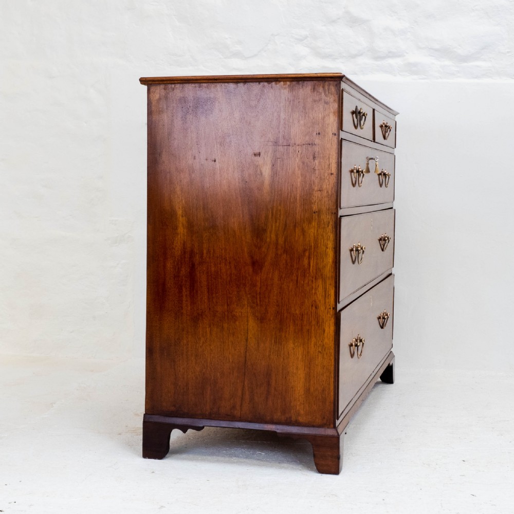Georgian Large Mahogany & Oak Straight Front Chest of Drawers (George III) View IV
