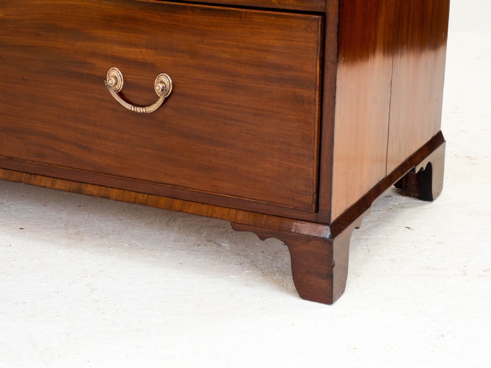 Georgian Large Mahogany & Oak Straight Front Chest of Drawers (George III) View VII