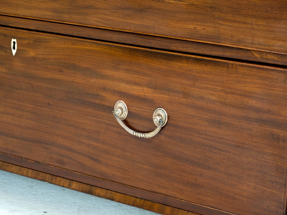 Georgian Large Mahogany & Oak Straight Front Chest of Drawers (George III) View VIII
