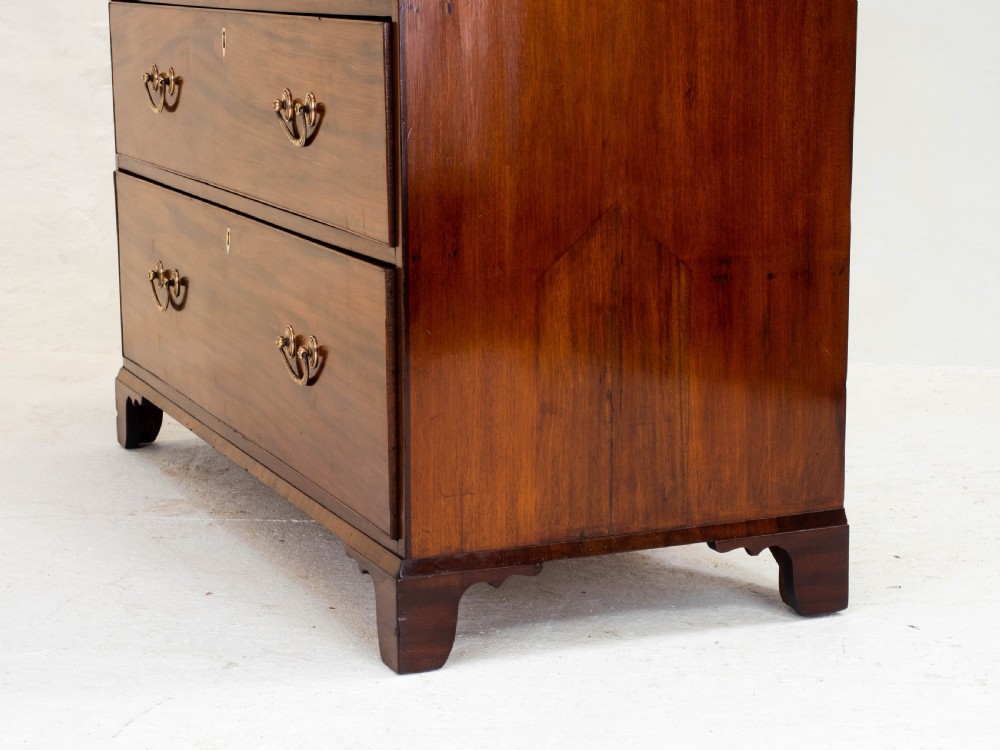 Georgian Large Mahogany & Oak Straight Front Chest of Drawers (George III) View XVI