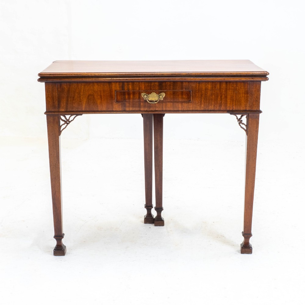 Georgian Chippendale Mahogany Console / Foldover Tea Table (George III)