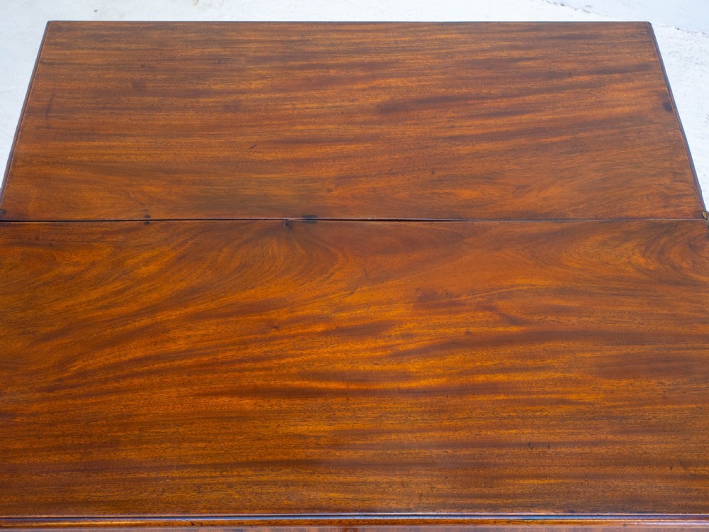 Georgian Chippendale Mahogany Console / Foldover Tea Table (George III) View IX