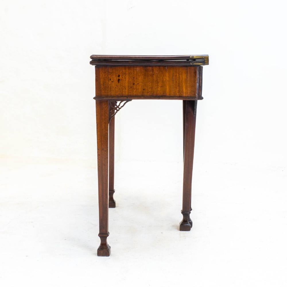 Georgian Chippendale Mahogany Console / Foldover Tea Table (George III) View XII