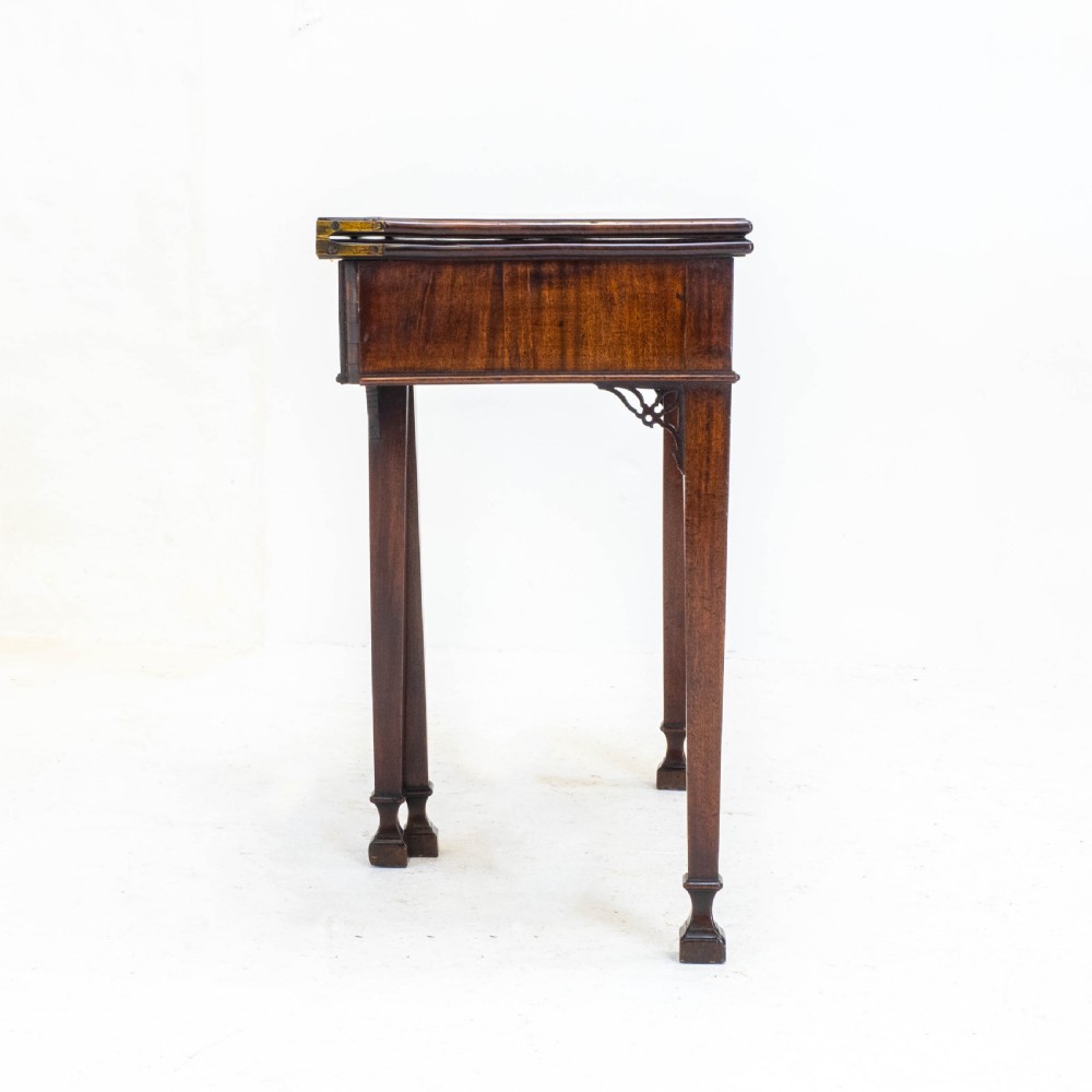 Georgian Chippendale Mahogany Console / Foldover Tea Table (George III) View XIII