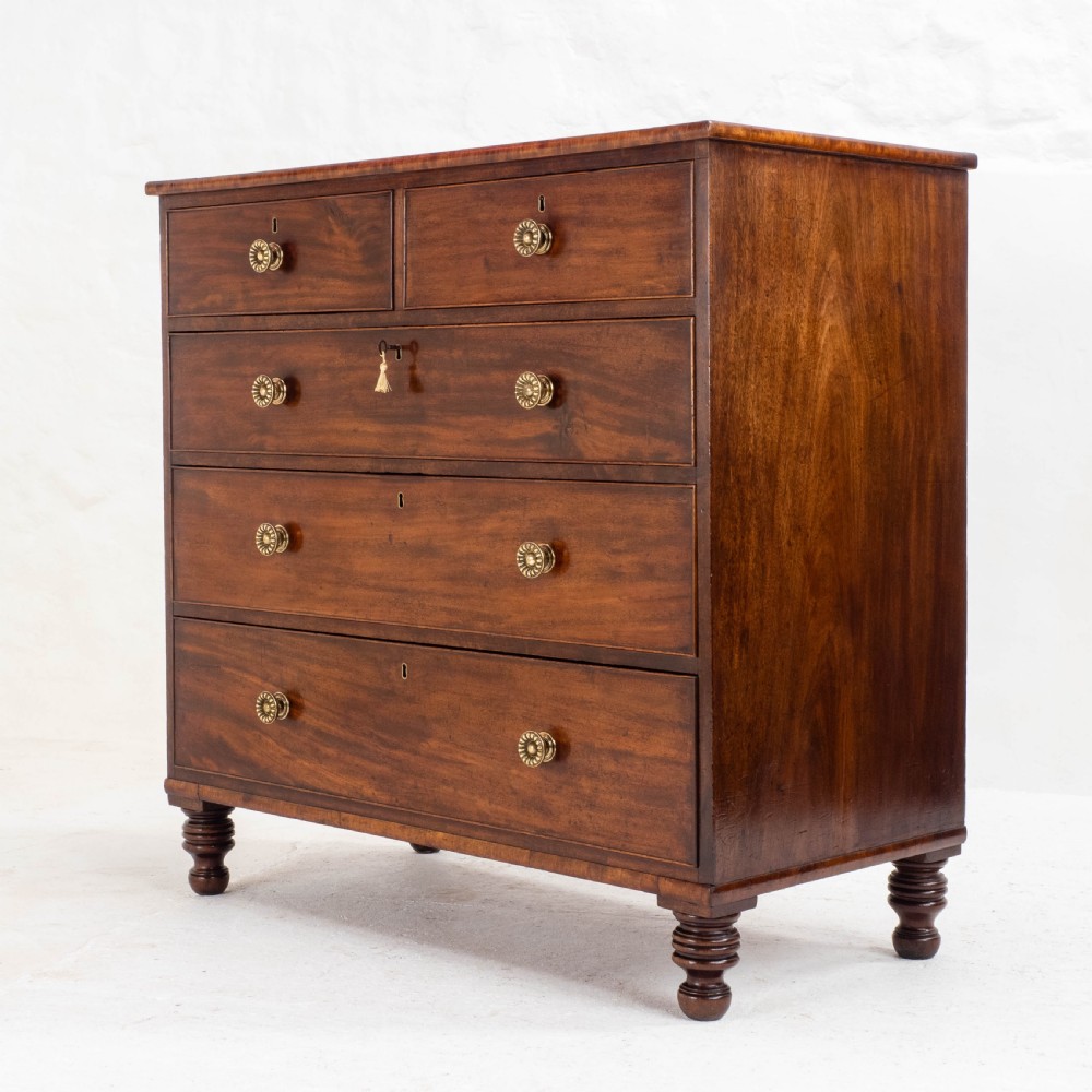 Georgian Straight Front Mahogany Chest of Drawers in the Manner of Gillows C1810 View III