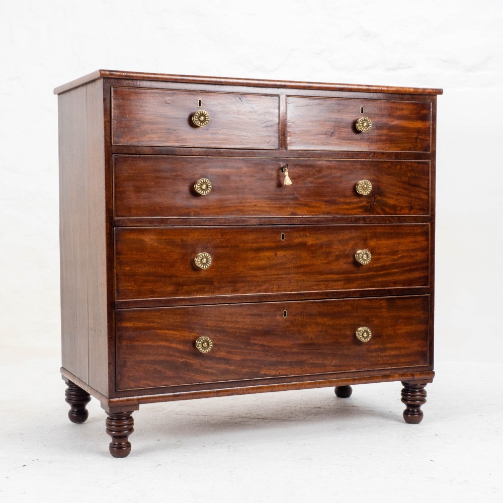 Georgian Straight Front Mahogany Chest of Drawers in the Manner of Gillows C1810 View IV