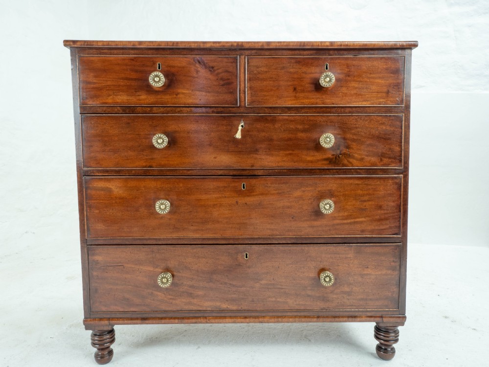 Georgian Straight Front Mahogany Chest of Drawers in the Manner of Gillows C1810 View XIII