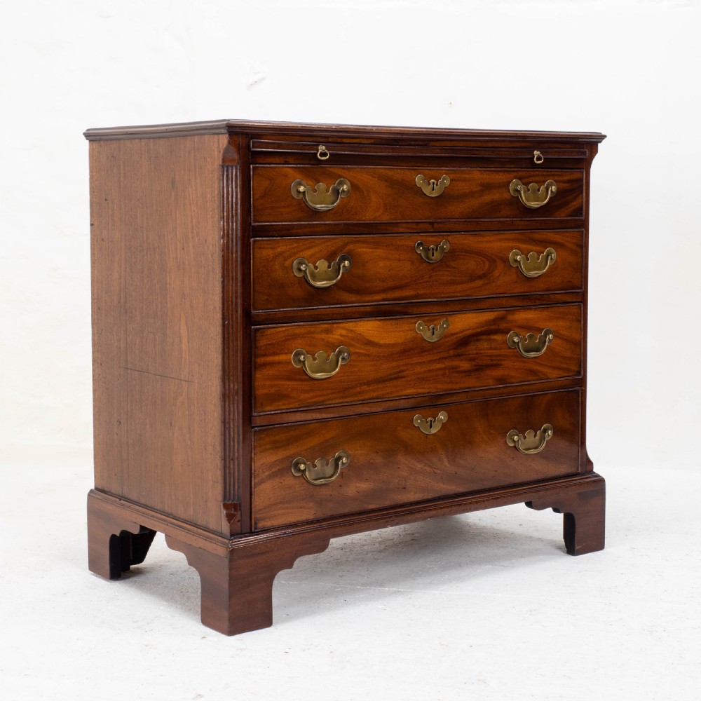 Georgian Mahogany Inlaid Bachelors Chest of Drawers (George II/III) View IV