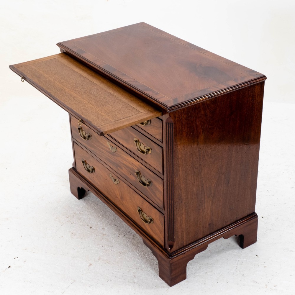 Georgian Mahogany Inlaid Bachelors Chest of Drawers (George II/III) View XXIV