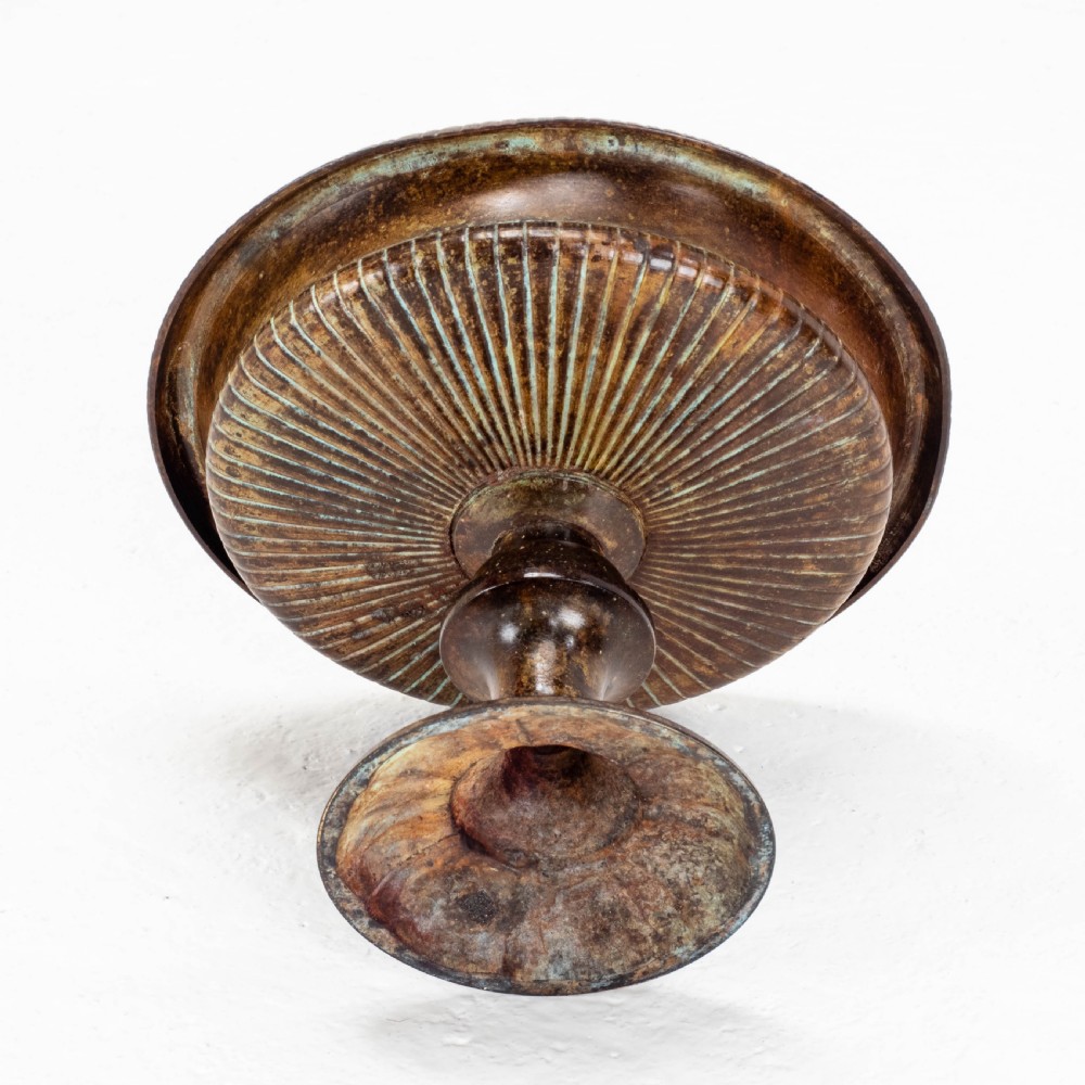 C19th Italian Bronze Patinated Tazza (Centrepiece Pedestal Bowl) View VI