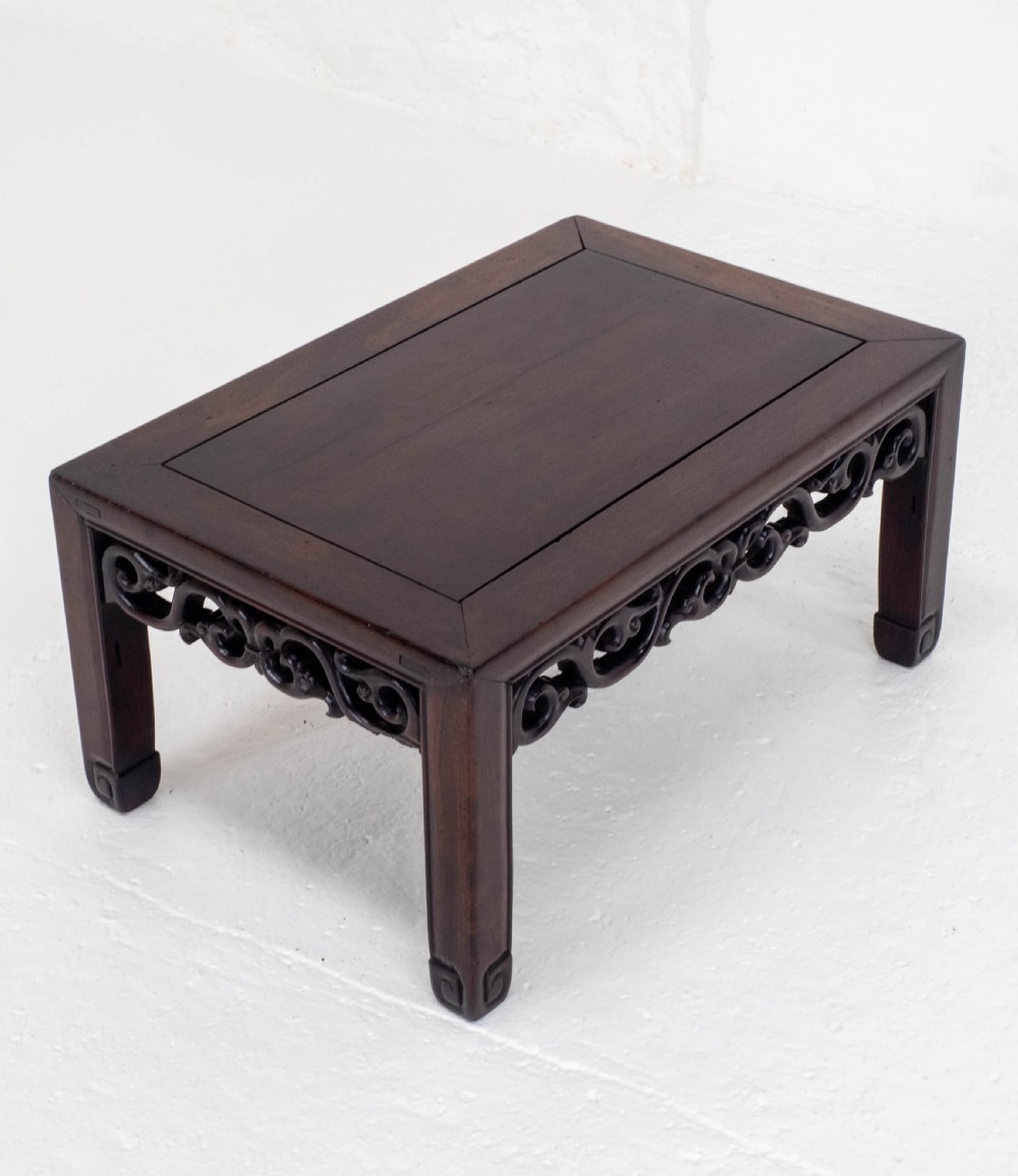 C19th Qing Chinese Small Rosewood Coffee Table (Opium Low Table) View IV