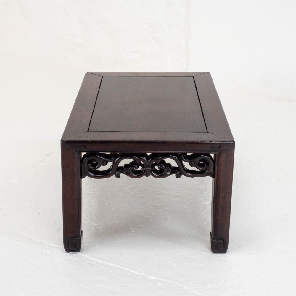C19th Qing Chinese Small Rosewood Coffee Table (Opium Low Table) View III